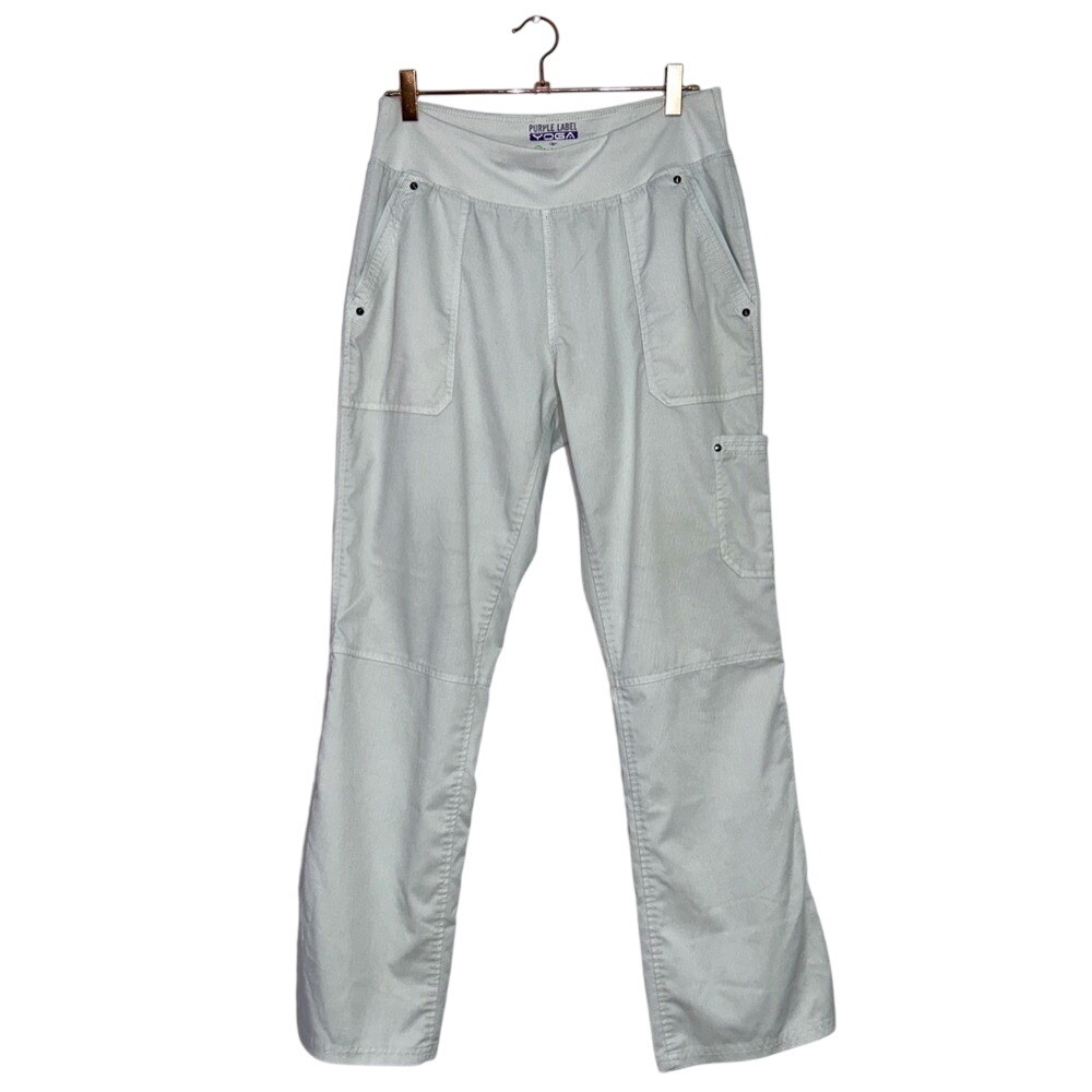 healing hands Light Gray Straight-Leg Scrub Pants Women